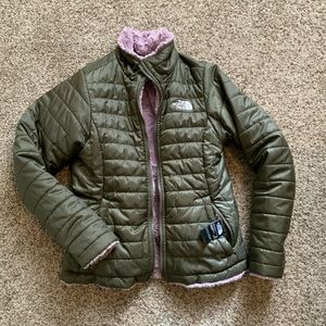 Girls North Face quilted jacket